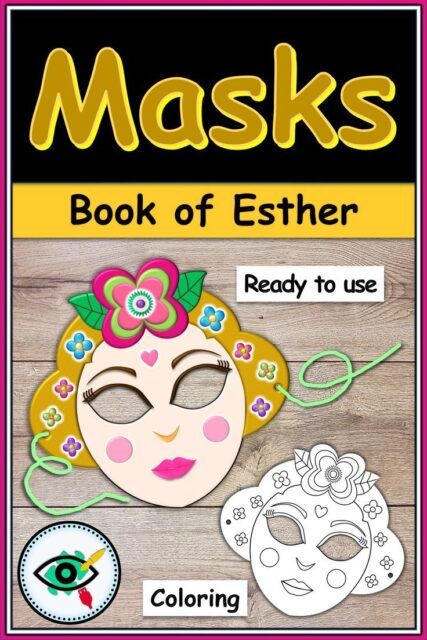 Purim Kids, Purim Jewish Holiday, Best Printables, Purim Crafts, New Coloring Pages, The Book Of Esther, Coloring Mask, Book Of Esther, Hebrew School