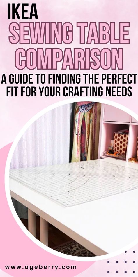 Discover the ultimate guide to finding the perfect IKEA sewing table for your crafting needs. Compare different models and features to make an informed decision when setting up your crafting space. Learn about the benefits of each table, from storage options to adjustable height settings. Find out which IKEA sewing table will best suit your workspace and sewing projects, whether you're a beginner or a seasoned pro. Large Sewing Table, Ikea Sewing Room Ideas Small Spaces, Ikea Sewing Room Hacks, Sewing Tables Ideas Work Stations, Sewing Set Up, Sewing Room Design Layout, Sewing Machine Table Ideas, Ikea Sewing Room Ideas, Ikea Sewing Table