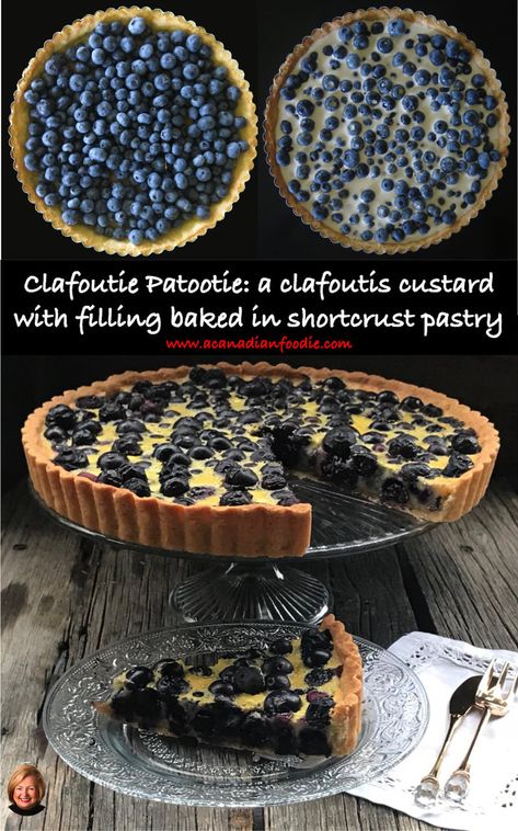 French Blueberry Tart, Blueberry Custard Tart, Blueberry Custard, Blueberry Clafoutis, Easy Tart Recipes, French Tart, Sweet Dumplings, Blueberry Tart, Sweet Pastry