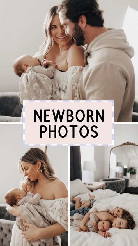 Looking for newborn family photo inspiration? Check out the newborn photos we had done with our youngest! We did these newborn family photos at home & got all of the kiddos involved - I love how they turned out and will cherish these newborn family photos forever!!