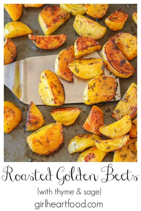 Yellow Beetroot Recipes, Golden Beetroot Recipes, How To Cook Golden Beets, Roasted Golden Beets Recipe, Gold Beets Recipe, Golden Beet Recipes, Roasted Yellow Beets, Golden Beets Recipe, Roasted Beets Recipe