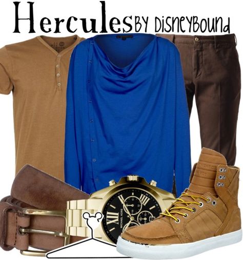 Disney Bound - Hercules Disney Attire, Princess Inspired Outfits, Beast Costume, Mens Sweaters, Disney Inspired Outfits, Fandom Fashion, Dapper Day, Casual Cosplay, Cardigan Sweaters