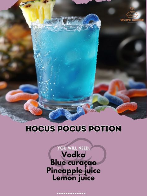 Jungle Juice Halloween Recipe, Hocus Pocus Shake, Vodka Jungle Juice, Easy Halloween Mixed Drinks, Halloween Drinks With Vodka, Sweet Alcoholic Drinks Easy, Fun Halloween Drinks Alcohol, Mixed Drinks Alcoholic Halloween, Halloween Vodka Drinks