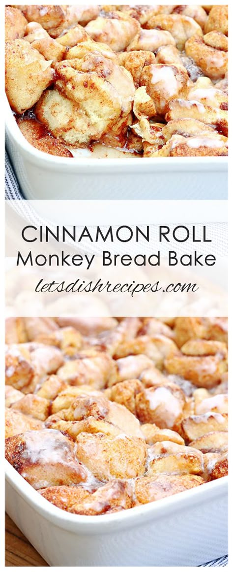 Sweet Breakfast Casserole, Cinnamon Roll Monkey Bread, Bake Christmas, Cinnamon Roll Casserole, Cinnamon Roll Dough, Breakfast Bread, Easy Cinnamon, Monkey Bread, Cinnamon Rolls Recipe