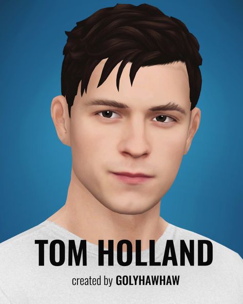 Sims4 Celebrity Cc, Celebrity Sims 4 Cc, Tom Holland Hair, Sims 4 Men Clothing, Sims 4 Hair Male, Sims 4 Traits, Hair Male, Sims 4 Body Mods, Tumblr Sims 4