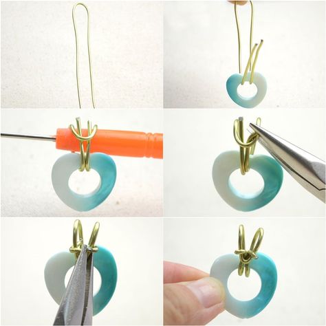 Attaching a Bail with a Handmade Wire Wrapped Bail – Pandahall Washer Jewelry, Pendant Bail, Wire Jewelery, Wire Jewelry Making, Bijoux Fil Aluminium, Wire Jewelry Tutorial, Pendant Bails, Jewelry Tips, Diy Wire Jewelry