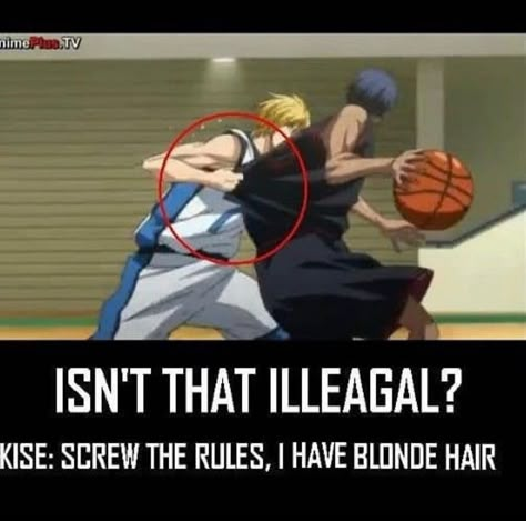 Aomine Kuroko, Kuroko No Basket Characters, Kise Ryouta, Basketball Anime, Basketball Memes, Basketball Funny, Playing Basketball, Kuroko's Basketball, Anime Jokes