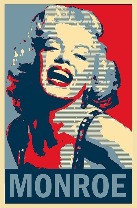 This was inspired by the iconic HOPE poster and Marilyn’s iconic smile. • Millions of unique designs by independent artists. Find your thing. Pop Art Marilyn, Images Pop Art, Marilyn Monroe Pop Art, Marilyn Monroe Artwork, Marilyn Monroe Poster, Hope Poster, Marilyn Monroe Art, Vintage Pop Art, Pop Art Posters