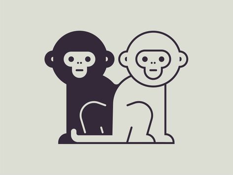 Monkey Logo Design, Monkey Icon, Monkey Drawing, Monkey Illustration, Monkey Logo, Monkey Tattoos, New Year Art, Logo Design Collection, Monkey Design