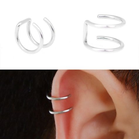 Ear Cuff Diy, Cincin Diy, Cuffs Diy, Diy Wire Jewelry Rings, Wire Jewelry Rings, Ear Cuff Jewelry, Cartilage Ring, Diy Jewelry Unique, Wire Jewelry Designs