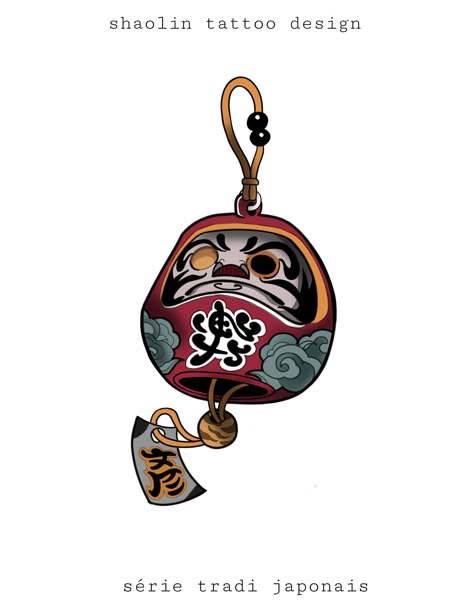 Omamori Tattoo Design Men, Cute Daruma Tattoo, Japanese Daruma Tattoo, Japanese Daruma Tattoo Design, Daruma Doll Tattoo Design, Omamori Tattoo Design, Daruma Tattoo Design, Omamori Tattoo, Tattoo Daruma