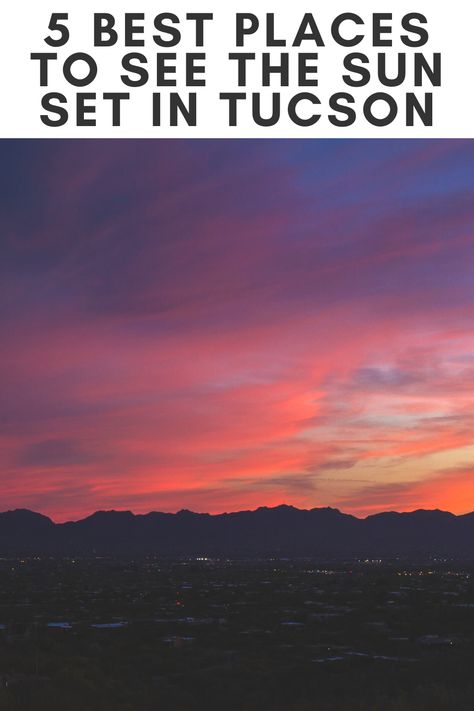 Today we’re talking all about the sun set views you can enjoy here in Tucson. These are the 5 Best Places to Watch the Sun Set in Tucson and you won’t want to miss a single one after you’ve enjoyed the views from these beautiful locations. Tucson Sunset, Sunset Restaurant, Visit Arizona, Arizona Sunset, Arizona Road Trip, Trip Destinations, Road Trip Destinations, Arizona Travel, Apartment Communities