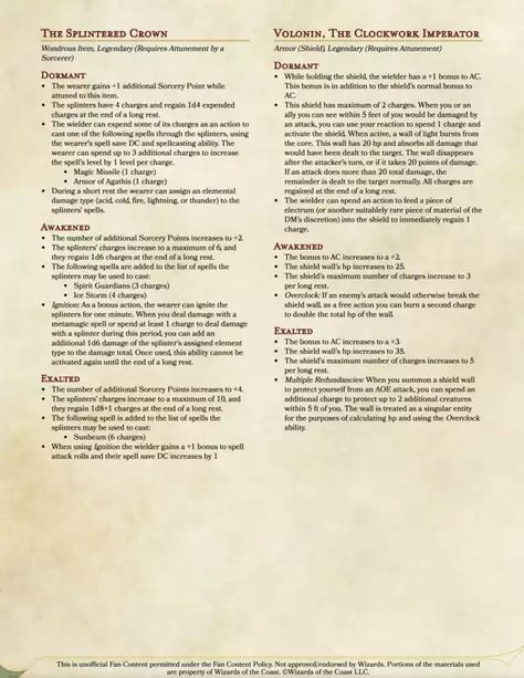 Relics of the Ascendant v1.0 | 7 Legendary items in the style of Matt Mercer's Vestiges of Divergence - Imgur Vestiges Of Divergence Homebrew, Vestiges Of Divergence, Dnd Resources, Dnd Homebrew Items, Homebrew Items, Dnd Magic Items, Dnd Magic, Dnd Homebrew, Fantasy Items