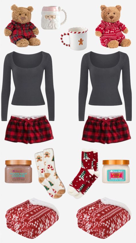 pajama short, grey top, pjs, jellycta, bartholomew bear, mug, xmas mug, tree hut, body scrub, tree hut body scrub, fluffy socks, Xmas socks, blankets, xmas blanket Christmas Sleepovers, Xmas Sleepover, Quick Saves