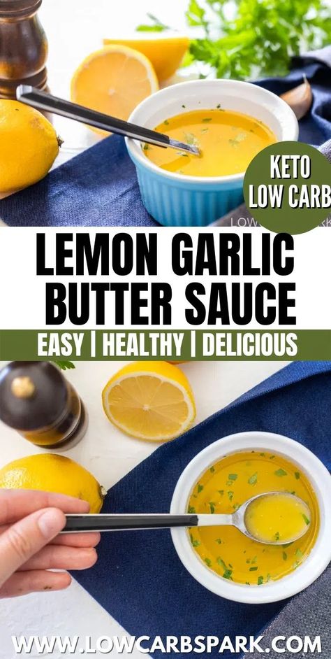 Lemon Sauce For Fish, Keto Dips, Flavored Butter Recipes, Lemon Garlic Butter Sauce, Honey Butter Recipe, Lemon Garlic Sauce, Lime Butter, Sauce For Salmon, Homemade Condiments