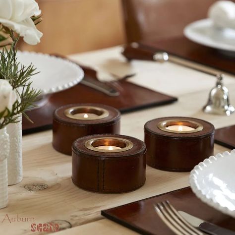 Our round leather candle holders are the perfect blend of understated luxury and charm. They're not something you see every day, but once you do, they captivate. A striking piece that instantly sparks curiosity and admiration. . . . Unveil personalized design solutions and expert guidance by connecting with us at Phone- +91 9810803430 . . #LeatherAccessories #LeatherCandleHolder #HomeDecorInspiration #InteriorDesignTrends #ModernHomeDecor #LuxuryCandleHolder #LeatherHomeDecor #StylishHomeAcce... Leather Candle, Candle Snuffer, Round Leather, Luxury Candles, Tealight, Interior Design Trends, Design Solutions, Tea Light Holder, Leather Accessories