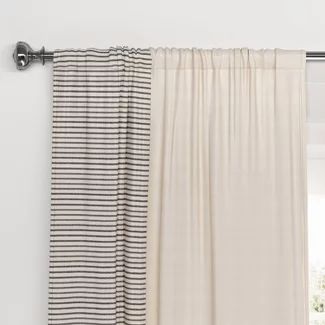 Opalhouse Curtains : Target Black And Beige Curtains, Curtains Over Sliding Glass Door, Black And White Curtains, Playroom Curtains, Curtains For Nursery, Nursery Blackout Curtains, Short Window Curtains, Black Out Curtains, Sliding Door Curtains