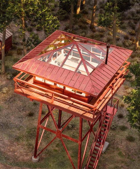 Wallace Idaho, Lookout Tower, Unique Vacations, Smart Glass, The Great Fire, Tower House, Glass Roof, Watch Tower, Forest Fire