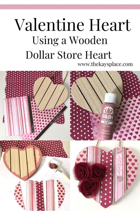 Diy Wooden Hearts Ideas, Valentine Wooden Hearts, Diy Valentine Ornaments Ideas, Valentine Crafts For Adults Creative, Foam Valentine Crafts, Diy Rustic Valentines Decor, Valentines Day Wooden Crafts, Valentine Paper Crafts Decoration, Diy Hearts Crafts