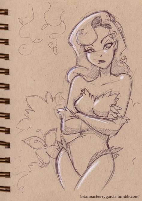 White Colored Pencil, Poison Ivy Comic, Adult Mickey Mouse Costume, Harley Quinn Drawing, Manga Drawing Tutorials, Poses References, Quick Sketch, Poison Ivy, Book Art Drawings