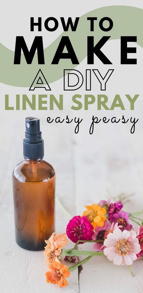 Easy and all natural recipe for a DIY linen spray that you can whip up in a few minutes! Smells amazing using essential oils and will leave your home and linens fresh and smelling so good. #naturalcleaningrecipes #diycleaning #homemaker #homemaking Diy Linen Spray Essential Oils, Homemade Linen Spray, Linen Spray Recipe, Diy Linen Spray, Natural Cleaning Recipes, Essential Oil Combinations, Diy Cleaning Products Recipes, Clean Linen, Diy Sprays