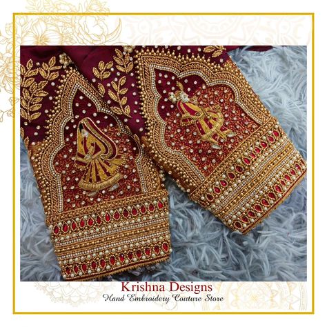 ❤️ Crafted Hand embroidery work based on Bridal's Customization. Every details in shines and enhanced in the blouse.❤️ Wedding Blouses Bridal, Blouse Hand Work Designs, Blouse Hand Work, Bride Blouse, Wedding Blouses, Disney Car, Wedding Wishlist, Hand Embroidery Work, Latest Bridal Blouse Designs