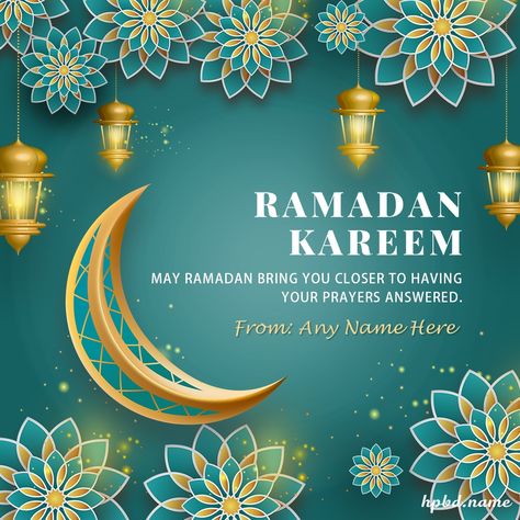 Elegant Muslim Ramadan 2022 Wishes With Name Edit Ramadan Mubarak Wishes, Ramzan Wishes, Ramadan Greeting Card, Calendar Quotes, Ramadan 2022, Name Edit, Ramadan Cards, Ramadan Wishes, Muslim Ramadan