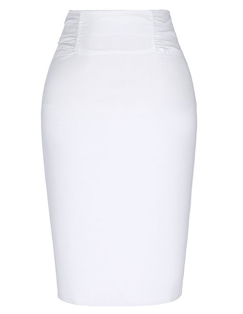 Kate KasinBodycon Wear to Work Vintage High Waist Skirt,Kk268-white,Large Cotton Pencil Skirt, Casual Office Wear, Bodycon Pencil Skirt, Elastic Skirt, Business Skirt, Pencil Skirt Outfits, Bright Winter, Knee Length Skirt Pencil, Tube Skirt