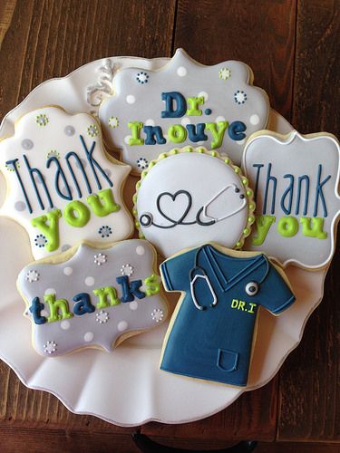 540 Medical Cookies, Cupcakes Flores, Nurse Cookies, Cookies Cupcake, Thank You Cookies, Iced Sugar Cookies, Cookie Bouquet, Cookie Business, Sugar Cookie Designs