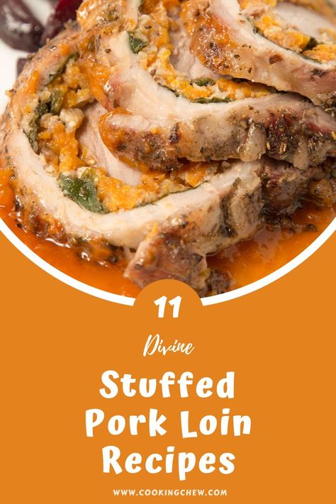 Pork Loin Stuffing Recipes, Easter Pork Loin Recipes, Pork Tenderloin Stuffed Recipes, Recipes For A Pork Loin, Stuffed Pork Loin Smoker Recipes, Stuffed Pork Loin Grill Recipes, Grilled Stuffed Pork Loin, Pork Loin Dishes, Stuffed Pork Loin Roast Recipes