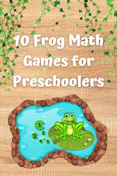 Math Games For Preschoolers, Frog Ideas, Games For Preschoolers, Frog Games, Grid Game, Preschool Math Games, Green Frogs, Math Board Games, Math Games For Kids