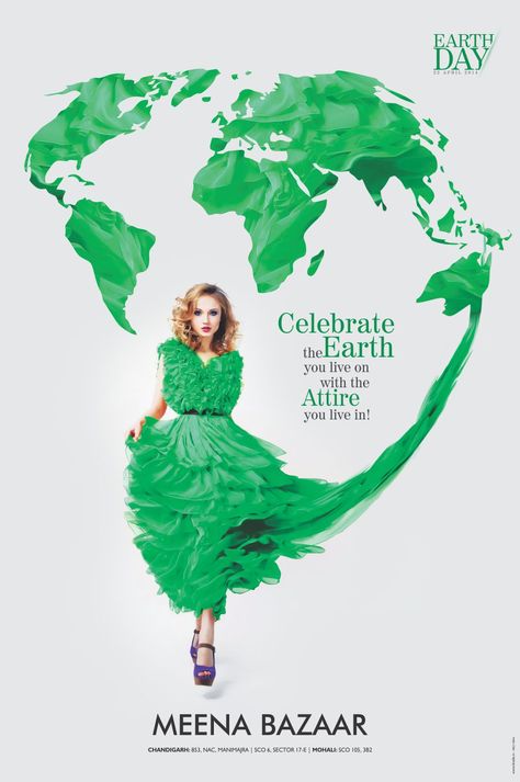 earth day ad World Earth Day Creative Ads, Earth Day Ads, Earth Day Creative Ads, Meena Bazaar, Earth Day Posters, World Earth Day, World Environment Day, Environment Day, Ad Fashion