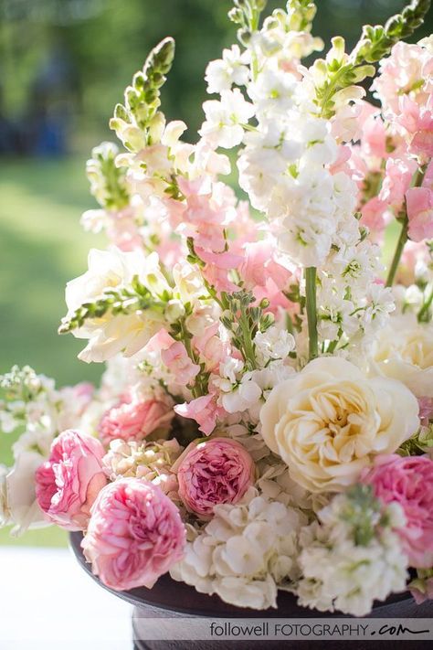 meridian-mississippi-wedding-florist Cream Wedding Flowers, Rose Centerpiece, Mississippi Wedding, Pink And White Weddings, Vintage Wedding Flowers, Rose Centerpieces, Rose Arrangements, Pink Wedding Flowers, Garden Rose