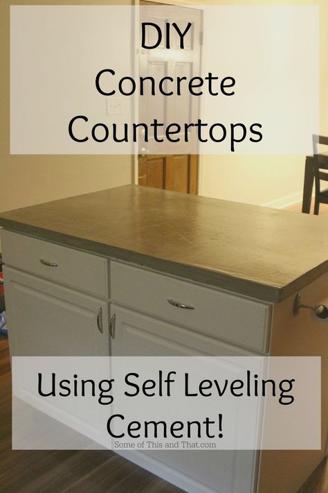 DIY Concrete Countertops Using Self Leveling Cement! Kitchen Remodel Countertops, Kitchen Countertop Materials, Diy Concrete Countertops, Home Improvement Loans, Home Remodeling Diy, Diy Countertops, Diy Concrete, Diy Renovation, Diy Remodel