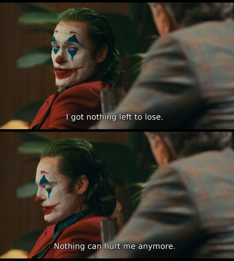 Joker 2019 Joker Quote, Movie Captions, Nothing Left To Lose, Black Color Hairstyles, Joker Film, Hairstyles Black Hair, Joker 2019, Color Hairstyles, Best Movie Quotes