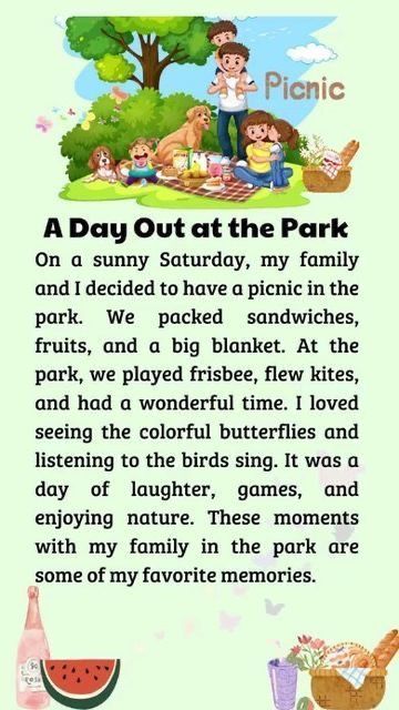 Paragraph On My School, Short Story For Kids, English Conversation For Kids, Big Blanket, Reading Comprehension For Kids, English Stories For Kids, English Learning Books, Reading Comprehension Lessons, Enjoying Nature