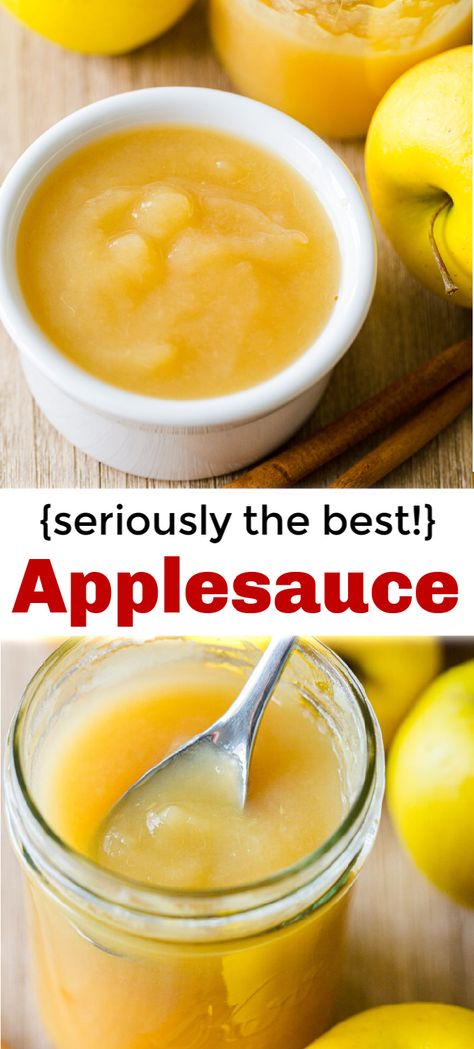 How To Make And Can Applesauce, Applesauce For Babies, Homemade Applesauce For Baby, Canning Applesauce Recipe, Apple Recipes To Freeze, Canned Apple Recipes, Amish Applesauce, Frozen Applesauce, How To Can Applesauce