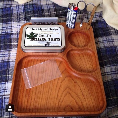 Dr. J's Cherry Rolling Tray.  Handmade in Canada. www.RollingTrays.com #rollingtray #budtray #weedtray Cnc Router Table, Drink Accessories, Rolling Table, Cnc Router Projects, Wood Dishes, Router Projects, Drinking Accessories, Tray Design, Stash Box