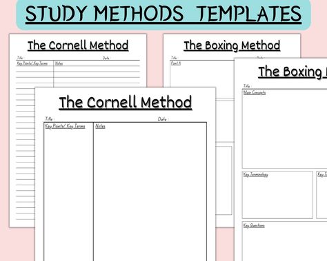 A study planner benefits students by offering structure, time management, and organization. It enables scheduling of study sessions, setting goals, and tracking progress. With prioritization and effective time allocation, it enhances focus, reduces stress, and improves learning outcomes. A study planner becomes an essential tool for achieving academic goals and excelling in studies. Boxing Note Taking Method, Boxing Method Notes, Boxing Benefits, Note Taking Methods, The Cornell Method, Study Productivity, Cornell Method, Notes Cornell, Note Taking Template