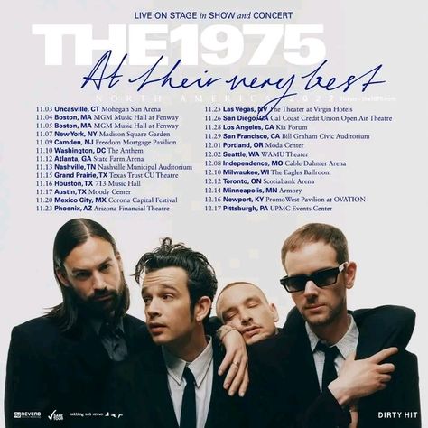 At Their Very Best - North America, 2022 The 1975 Tickets, The 1975 Album, The 1975 Tour, The 1975 Poster, Los Vegas, Lookbook Design, Photobook Design, Open Air Theater, Matt Healy