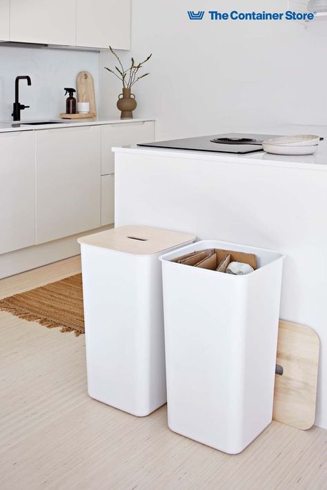 Make recycling an easy, automatic part of your routine with this bin from SmartStore. Streamlined and sustainably designed, it's sized to fit just about any kitchen--even small spaces. Use it as an all-purpose collection bin, a material-specific sorter, or even a laundry hamper. It's a breeze to carry and empty. To complete the look, a sturdy custom-fit bamboo lid is available separately. Laundry Room Pantry, Declutter Bedroom, Mudroom Makeover, Traditional Shelves, Laundry Room Lighting, Office Organisation, Laundry Room Doors, Japandi Living, Laundry Room Sink