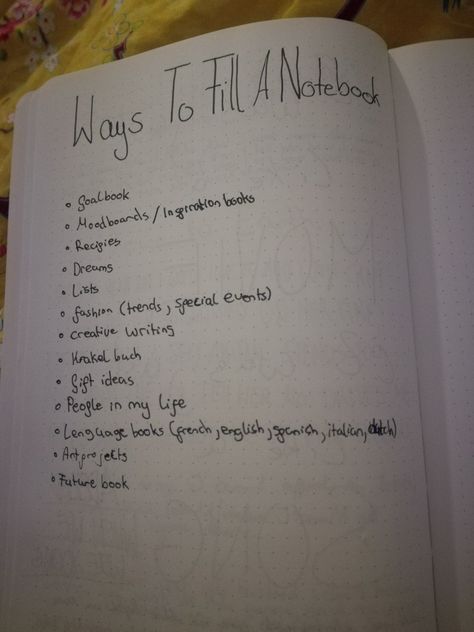 Ways to fill a notebook Things To Keep In A Notebook, What To Fill My Notebook With, What To Write In A Blank Notebook, Cute Ways To Fill A Notebook, Ways To Fill Up A Notebook, How To Fill Up A Notebook, Things To Put In A Notebook, What To Use A Notebook For, Things To Put In Your Notebook