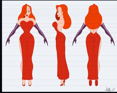 Jessica Rabbit Black Woman, Jessica Rabbit Fanart, Jessica Rabbit And Roger Rabbit, Jessica Rabbit Cartoon, Body Studies, Anatomy Models, Roger Rabbit, Character Model Sheet, Model Sheet