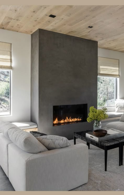 Fireplace Modern Design, Grey Fireplace, Popular Living Room, Living Room Fireplace, Fireplace Designs, Living Room Photos, Fireplace Remodel, Home Fireplace, Modern Fireplace