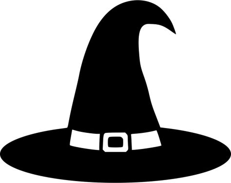 Witch Hat Clipart, Witxh Hat, Witch Hat Silhouette, Witch Hat Svg, Witch Hat Sticker, Hat Print, Hat Clips, Black Hat, Witch Hat