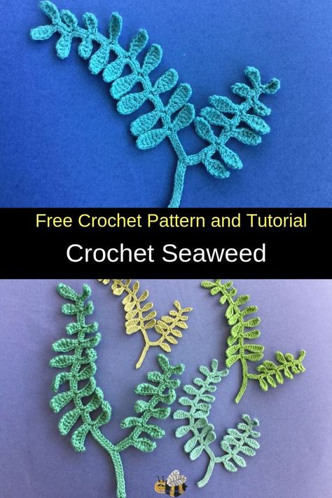 Get this free crochet pattern of crochet seaweed. This and many other crochet patterns are available on my website, Kerri's Crochet. #FreeCrochetPatterns #CrochetSeaweed #CrochetPlant Seaweed Crochet Free Pattern, Crochet Seaweed Free Pattern, Crochet Fish Tank, Diy Coral Reef Decorations, Crochet Seaweed, Crochet Fish Pattern Free, Crochet Reef, Free Crochet Applique, Crochet Aquarium