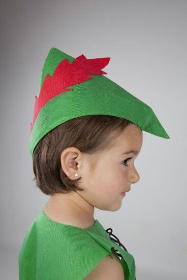 Sombrero Peter pan Peter Pan Disfraz, Disfraz Peter Pan, Peter Pan, Arts And Crafts, Halloween, Hats, Tela