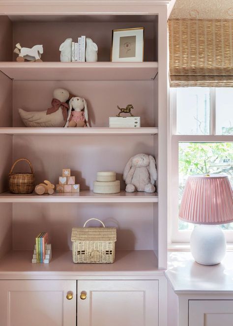 Today I'm sharing what might be my favorite project ever, my little girl's nursery. It's sweet, feminine and completely magical. Inspired by vintage treasures, this nursery embodies timeless touches with classic elegance Nursery Shelf Styling, Nursery Shelf Decor, Shelf Decor Ideas, Nursery Shelf, Kids Bedroom Inspiration, Nursery Shelves, Nursery Room Inspiration, Marin County, Girl’s Room