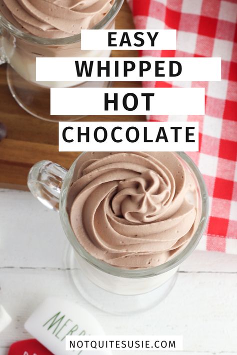 Whipped Drink Recipe, How To Make Whipped Hot Chocolate, Hot Cocoa Quote, Whipped Hot Cocoa, Whipped Hot Chocolate Recipe, Whipped Hot Chocolate, Hot Chocolate With Cream, Frozen Hot Chocolate Recipe, Mixed Beauty