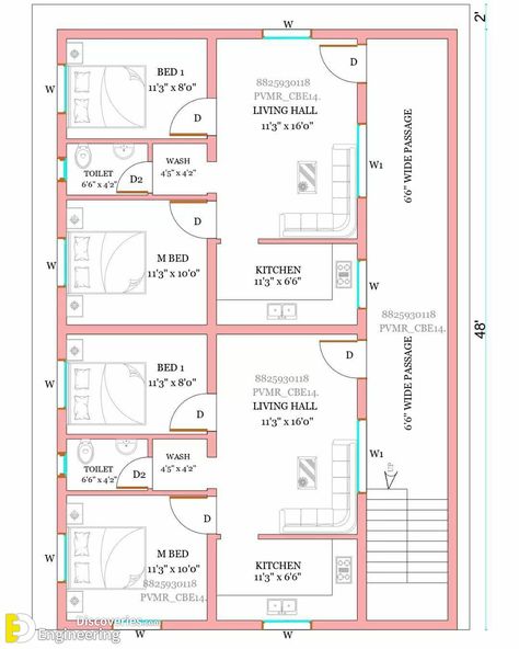 34+ Photos Of 2D House Plans For Different Areas | Engineering Discoveries 34+ Photos Of 2D House Plans For Different Areas. 2 Portion House Plan, 2 Unit House Plans, Appartment Buildings Floor Plans, 33×33 House Plans, 30 50 House Plans India, 2 Unit Apartment Building Plans, 3 Unit Apartment Building Floor Plans, Appartement Design Plan, Rent House Design